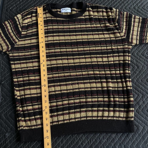 Alfred Dunner Sweater Womens Plus Size 2X (tag3X) Gold Black Shimmer Long Sleeve - Picture 8 of 9